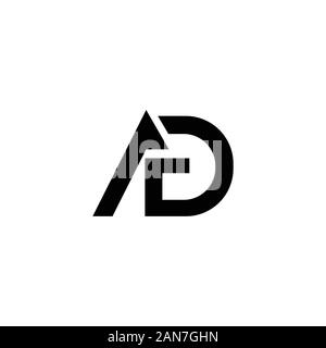 Lettera iniziale gaor ag logo design vettoriali Illustrazione Vettoriale