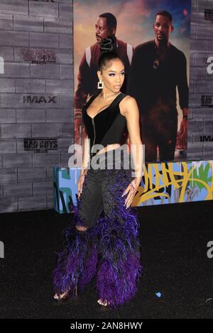 Los Angeles, CA. Xiv gen, 2020. Saweetie presso gli arrivi per Bad Boys per la vita Premiere, TCL teatro cinese (in precedenza Grauman's), Los Angeles, CA, 14 gennaio 2020. Credito: Priscilla concedere/Everett raccolta/Alamy Live News Foto Stock