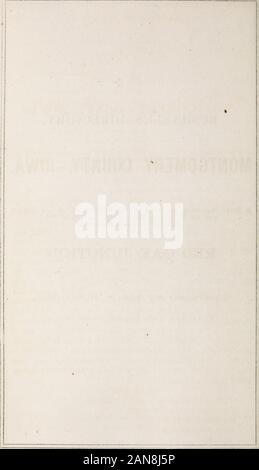 Bushnell e business directory residenti di Council Bluffs . BUSHNELLS DIEECIORY. MONTGOMERY COUNTY, Iowa. Un breve excursus storico la liquidazione del suo Countyand le città principali, con un elenco di theLeading ditte di affari di quercia rossa giunzione. P. O. Box Coxxncil Blixflfe, Iowa.. Ho Montgomery County, Iowa. Una breve storia di un insediamento e organizzazione di theCounty e le sue principali città, con un elenco di piombo-ing ditte di affari di quercia rossa giunzione. Montgomery County è stato organizzato nel 1853. L'on. A. G.Lowe era il primo giudice. I primi coloni erano John Stafford,Giovanni Foto Stock