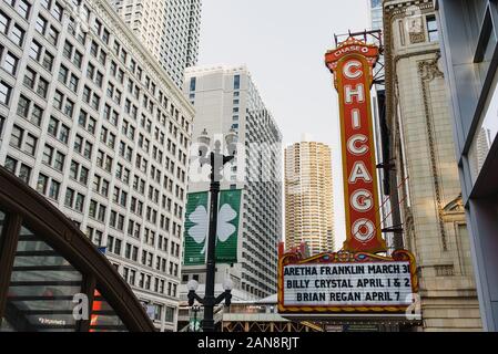 Il teatro di Chicago a Chicago, IL, Stati Uniti d'America Foto Stock