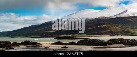 Panorama splendido paesaggio della penisola di Dingle sulla costa occidentale dell' Irlanda Foto Stock