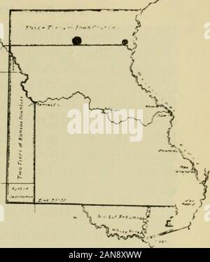 Una storia del Missouri e Missourians; un libro di testo per la categoria " A " di grado elementare, freshman high school e junior high school .. . AMMKY OV MISSOURI COME PRIMO sui;C;i:sTicDiN 1817 Io ?• 111 M&GT;..nk. l/,.t "j Mn . Io ho .. U)LM)Ak(j| MISSOURI come SUGGIiSTbiD UYTHli tl;i&lt;ritoki,l liigislaturi- in ISI8. r-IOM H..uck" capanna. .1/0. Ho ;; Foto Stock