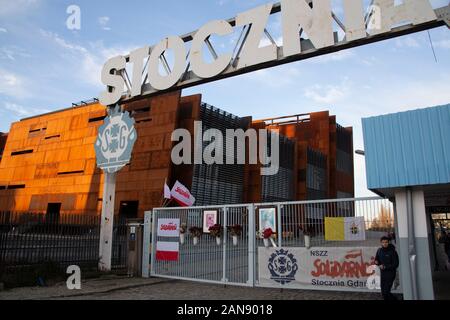 Il cancello di ingresso alla solidarietà europea di Centro, Danzica Polonia Foto Stock