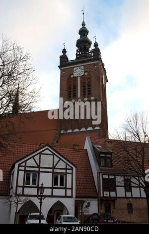 La chiesa di Santa Caterina è la più antica di Gdańsk, in Polonia Foto Stock