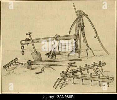 Il mondo moderno, da Carlo Magno al tempo presente; con un'indagine preliminare dei tempi antichi . ^ meteo. I giovani del Arthur (§ 509), A1787, ha scritto di Parigi, - a piedi, che a Londra è così motivi-ant e pulito che onorevoli farlo ogni giorno, è qui a fatica e fa-tigue ad un uomo, e l'impossibilità di una ben vestito donna.. Un assortimento completo di FarmTools nel 1800. §647] Primi miglioramenti 623 646. Primi miglioramenti. - I primi miglioramenti è venuto in Inghilterra in agricoltura. Agli inizi del settecento EngHsh padroni di casa ha introdotto un migliore sistema di rotazione delle colture,il sollevamento delle radici e simili Bietole un Foto Stock