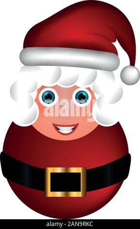 Onorevole Claus carattere di natale Illustrazione Vettoriale