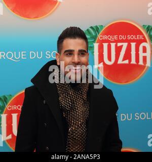 Ranj Dr Singh arriva al Cirque du Soleil - Luzia premere notte al Royal Albert Hall di Londra, Regno Unito Foto Stock