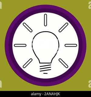 Icona in un semplice stile isolato lampadina. Illustrazione Vettoriale