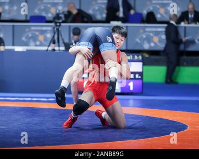 Roma, Italia. Xvi gen, 2020. jia long (Cina) durante il 1Â° Serie Classifica Torneo Internazionale - Day2, Wrestling in Roma, Italia, 16 gennaio 2020 Credit: Indipendente Agenzia fotografica/Alamy Live News Foto Stock