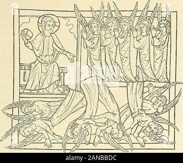 Gazette des beaux-arts . e qui donne onu très-grand charme aux Productions du moyen âge,cest le lien de parenté qui existe entre toutes les productions de cetteépoque. Lorsquon regarde les miniatures du temps, les vitraux ou lestapisseries, sull'est frappé par lunité dinspiration qui est le caractère desgrandes epoche. Si sul lit une pagina de Joinville et quon la compareavec les miniatures qui décorent le livre, su y trouve la même bonhomie LES EDITEURS CONTEMPORAINS. 483 dans les intenzioni, la même ingenuità charmante dans les expressions.Cet accord parfait entre le texte et les incisioni qui lacco Foto Stock