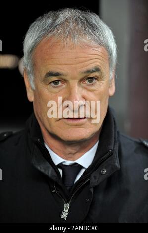 Milano, 06 febbraio 2011, 'G.ALLO STADIO MEAZZA SAN SIRO ' Stadium, il campionato di calcio Seria A 2010/2011, FC Inter - Roma: la Roma coach Claudio Ranieri prima della partita Foto Stock