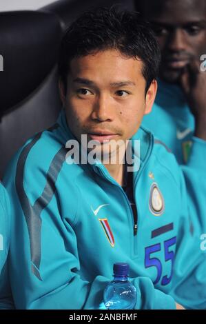 Milano, 05 aprile 2011,' SAN SIRO Stadium, la UEFA Champions League 2010/2011 ,FC Inter - FC Schalke 04 : Yuto Nagatomo prima che il gioco Foto Stock