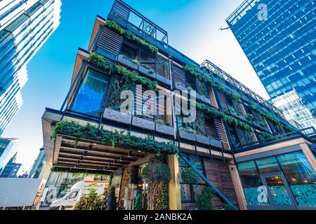 Manchester, Regno Unito - 29 Novembre 2019: al di fuori della vista di Edera Ristorante e Brasserie, Spinningfields Manchester Foto Stock