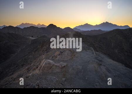 tramonto del deserto Foto Stock