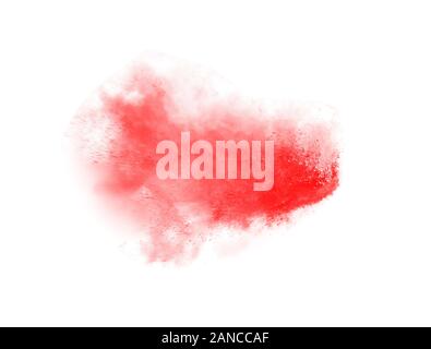 Bel rosso splash spazzola. Abstract rosso illustrazione di esplosione. Esplosione di colore rosso in movimento Foto Stock