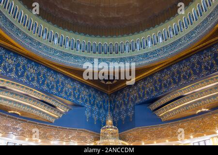 Cupola interna, vaulting e decorazione, Grande moschea di Kuwait Foto Stock