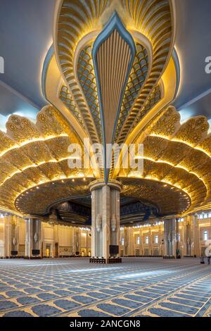 Cupola interna, vaulting e decorazione, Grande moschea di Kuwait Foto Stock