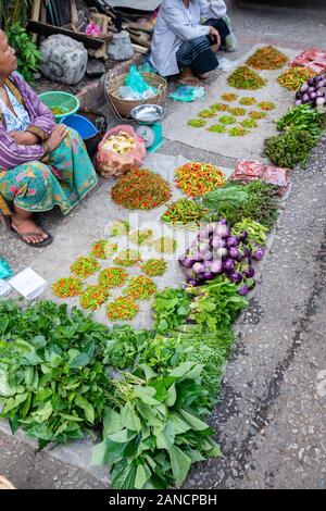 Immagini dal mercato mattutino, Luang Prabang, Laos. Foto Stock