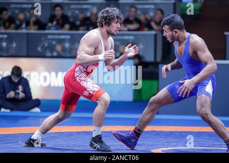 Roma, Italia. 16 gennaio, 2020. Roma, Italia, 16 gen 2020, selcuk può (Turchia) durante il 1Â° classifica della Serie Internazionale Torneo - Giorno 2 - Wrestling - Credito: LM/Luigi Mariani Credito: Luigi Mariani/LP/ZUMA filo/Alamy Live News Foto Stock