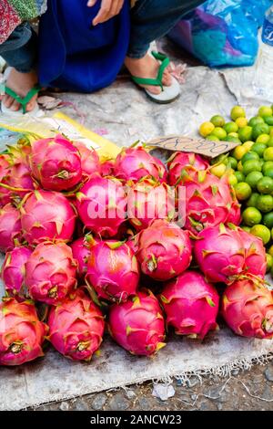 Immagini dal mercato mattutino, Luang Prabang, Laos. Foto Stock