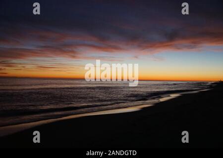 Tramonto sulla spiaggia di Pensacola Foto Stock