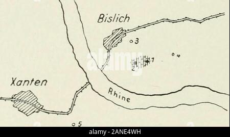 I depositi di minerali utili & rocce; la loro origine, la forma e il contenuto . Il 1018 ORE-depositi il contenuto di fosforo a causa dell'abbondanza di acido fosforico fossili, è alto.I minerali sono stati precedentemente fuse all'Edvige lavora a Helmstedt. A sud-est di questa ricorrenza Lias l orizzonte del ferro oolitesoccurs nuovamente tra Helmstedt e Oschersleben, intorno Marienborn,Sommerschenburg e Badeleben. Questo deposito viene solitamente chiamato afterSommerschenburg. I letti appartengono qui per i figli di Ammon BucMmidiand ammoniti bisulcatus zone del Lias ; sono delicatamente undulatingand dip, generalmente speakin Foto Stock