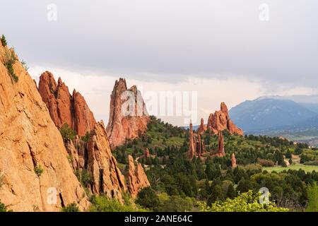 Giardino degli Dei in Colorado Springs, Colorado. Foto Stock