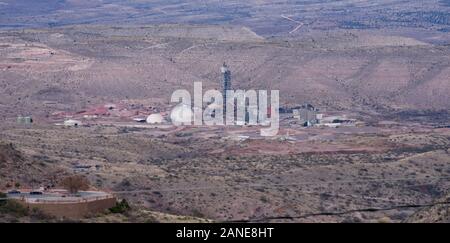 Vista aerea della Arizona impianto minerario nel deserto Foto Stock