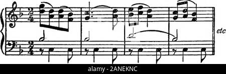 Armonia moderna, la sua spiegazione ed applicazione . rtant factorin armonia, la spaziatura fra le parti. WhereasWagner, MacDowell, e la soleggiata Albeniz può essere approfondito mentionedas maestri di luci superiori, Brahms e Tschai-kowsky, forse, hanno gestito i toni bassi con successo thegreatest. Dal facile arricchimento di un componente da parte di raddoppio in ottave, ci passo su un addensamento di una data parte in sesti e ^ corde della sei-tre. Questo appartiene al vecchio in°Sixthf. pratica, ma esempi moderni di esso sarà visibile nel seguente estratto da Elgars grande classico e nell'Esempio 265. Più tardi H Foto Stock