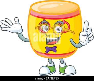 Personaggio dei fumetti di Geek chinese gold design del tamburo Illustrazione Vettoriale