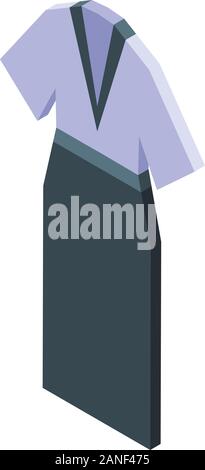 Kimono samurai icona, stile isometrico Illustrazione Vettoriale