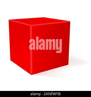Cubo. 3d forma geometrica Illustrazione Vettoriale