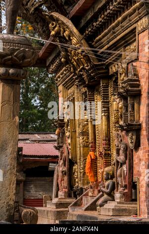 Changu Narayan tempio nella valle di Kathmandu, Nepal Foto Stock