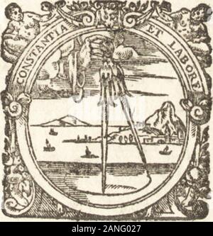 De naturae diuinis characterismis, seu, Raris & admirandis spectaculis, causis, indiciis, proprietatibus rerum in partibus singulis vniuersi, libri II . &Admirandiijpeclaculu in Vniuerfb, TOM VS S CE VNDVS, ianvm trifrontempUcuit appeUm.. Antverpi^ex officina Chriftophori,Plantini Architypographi Regij. M. D. LXXV. ^snssss m BSM Foto Stock