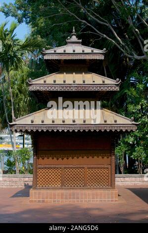 Foto di una piccola pagoda si trova dei nepalesi Pagoda della Pace complesso situato nel South Bank Parklands a Brisbane, Australia Foto Stock
