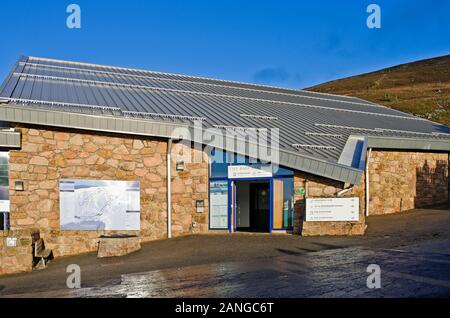 Stazione Base Della Funicolare, Cairngorm Mountain Ski Center, Cairngorms National Park, Aviemore, Scottish Highlands, Novembre 2017, Scozia Uk. Foto Stock