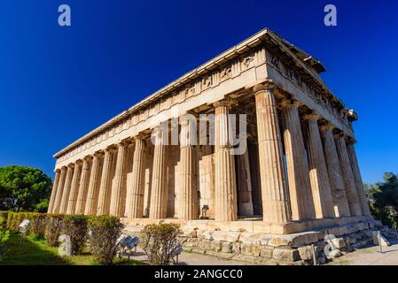 Tempio di Efesto (Hephaisteion), un tempio greco presso Agorà di Atene a Atene, Grecia Foto Stock