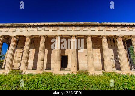 Tempio di Efesto (Hephaisteion), un tempio greco presso Agorà di Atene a Atene, Grecia Foto Stock