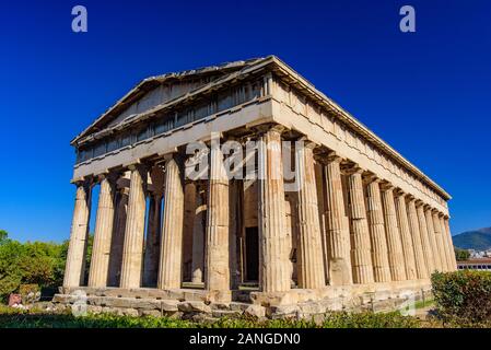 Tempio di Efesto (Hephaisteion), un tempio greco presso Agorà di Atene a Atene, Grecia Foto Stock