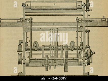 L'arte della tessitura a mano e dalla potenza con un account introduttiva della sua crescita e progresso in antica e moderna . Fiff. 182.. 392 Foto Stock