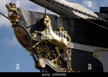 BRISTOL, REGNO UNITO - 8 APRILE 2019. SS Gran Bretagna è una nave museo e ex nave da passeggeri, completato nel 1845, progettato da Isambard Regno Brunel. Foto Stock