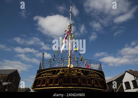 BRISTOL, REGNO UNITO - 8 APRILE 2019. SS Gran Bretagna è una nave museo e ex nave da passeggeri, completato nel 1845, progettato da Isambard Regno Brunel. Foto Stock