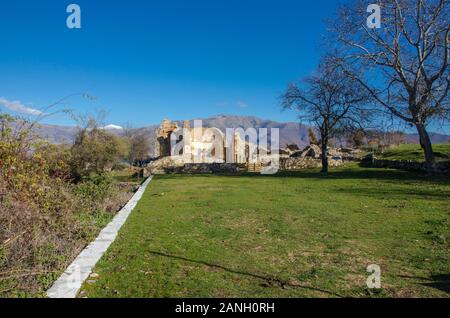 Vecchia chiesa bizantina - Saint Achilios Basilica, Agios Achilios, Florina, Grecia Foto Stock