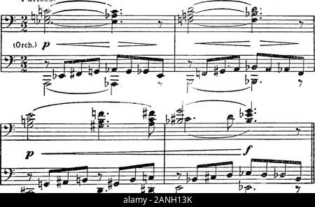 Armonia moderna, la sua spiegazione ed applicazione . Era naturale che i nuovi accordi dovrebbero molla in essere con il nuovo sistema. Corde della ago- corde. naented triadi, dei principali settimo, e molte nuove forme costruito principalmente di secondi, spesso erroneamente considerato come di un tono intero corde, molla indigeni di esso. Ex.93. SCHONBERG,SextettVerklarte Nacht. m ^^ ^m i -i-ih j Ex.94. Furioso. WAGNER,Parsifar,atto II.. r "p r armonia moderna Ex.95.contorno armonica. WAGNER, Siegfried: Jif r^? R^y i ^ Foto Stock