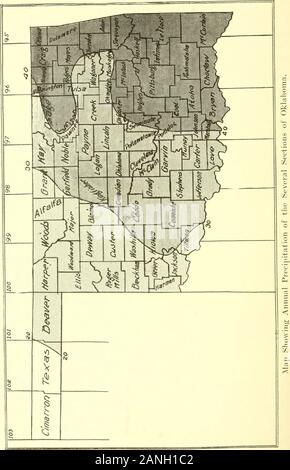 Sorghi : assicurarsi che i soldi raccolti . er con-ditions del suolo e del clima ampiamente variabile da thoseprevailing in Kansas. In altre parole, la scelta, casa coltivati sementi delle diverse varietà è consigliato peril diverse sezioni indicate. Mappa ed elenco di of-lega è stato stampato per la prima volta in Kansas agricoltore nel springof 1913. I dati sono stati compilati da informationobtained in ogni contea di stato dalla agronomydepartment del Kansas Agricultural College. Sezione 1-Reids giallo Dent, contea di Boone bianco,Hiawatha giallo Dent, Kansas Girasole, varietà locali. Sezione 2-Kansas Girasole, Iowa miniera d'argento, Foto Stock