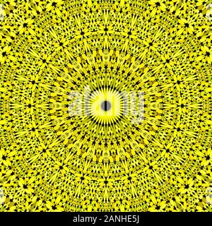 Petalo giallo ornato pattern mandala - Carte da parati - tribali vettore astratta grafica di sfondo Illustrazione Vettoriale