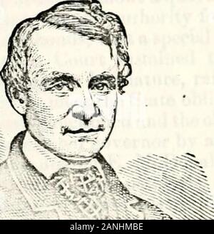 Presidenti, soldati, statisti..con un prefisso dando un compendio della storia degli Stati Uniti e la storia della dichiarazione di indipendenza . HON. A. G. Curtin.War Governatore della Pennsylvania. 516 presidenti, soldati, statisti. P. Oliver Morton*, nato in Wayne County,ind. 4,1823 agosto,è stata namedfor l'eroe dei laghi, Oliver Perry. Il suo nome di famiglia era Throckmorton,che suo padre abbreviato facendo cadere il tirstsyllable. Egli attendedMiami University, 1843-5, e ha iniziato la pratica della legge al Centreville,Ind.,inl*47; a sinistra del partito democratico sulla abrogazione della MissouriCompromise, e w Foto Stock