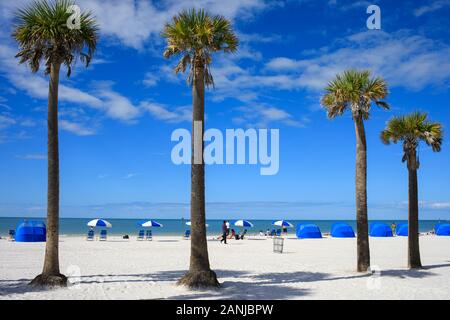 Clearwater Beach - Temperature rosa in 80's impostazione vicino ad alta record per questo tempo di anno in Florida. Foto Stock