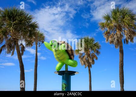 Clearwater Beach - Temperature rosa in 80's impostazione vicino ad alta record per questo tempo di anno in Florida. Foto Stock