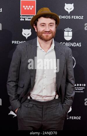 Alcobendas, Spagna. 16 gennaio, 2020. Manuel Burque assiste la Feroz Awards 2020 al Teatro Auditorio Ciudad de Alcobendas in Alcobendas. Credito: SOPA Immagini limitata/Alamy Live News Foto Stock